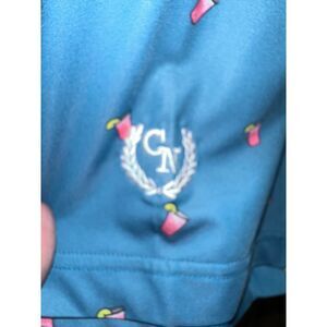 FootJoy Golf Polo Shirt Men’s Size XXL Blue Cocktail Drink Print Performance